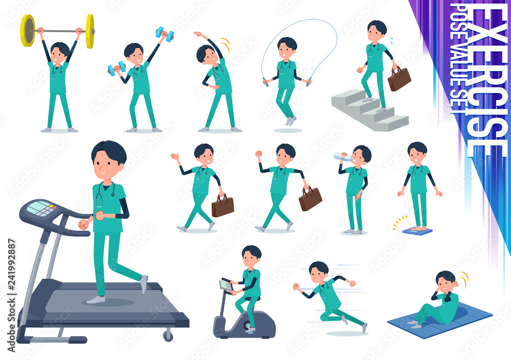 flat type surgical doctor men_exercise
