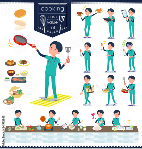 flat type surgical doctor men_cooking