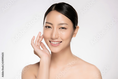 Beautiful smiling woman with clean skin
