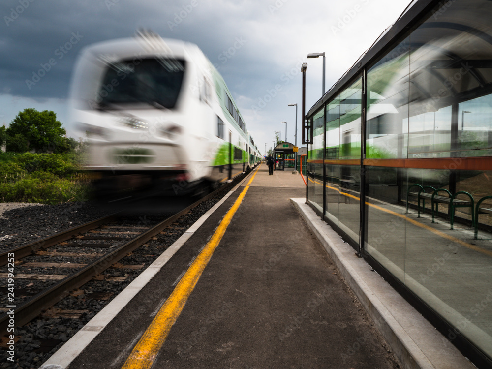 Naklejka premium Train Station in Canada