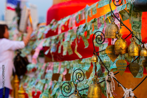 Golden bells at Thai Angel in Bangkok, Thailand