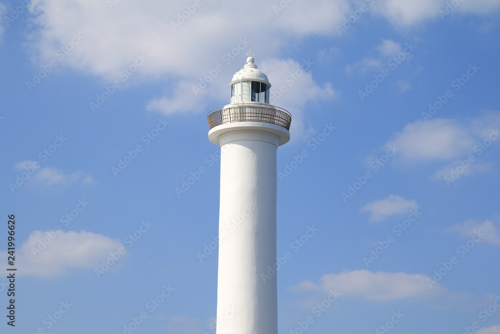 Lighthouse at Zanpa cape, Yomitan village, Okinawa.