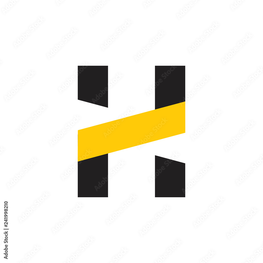 abstract letter zh simple geometric logo vector abstract letter zh simple geometric logo vector