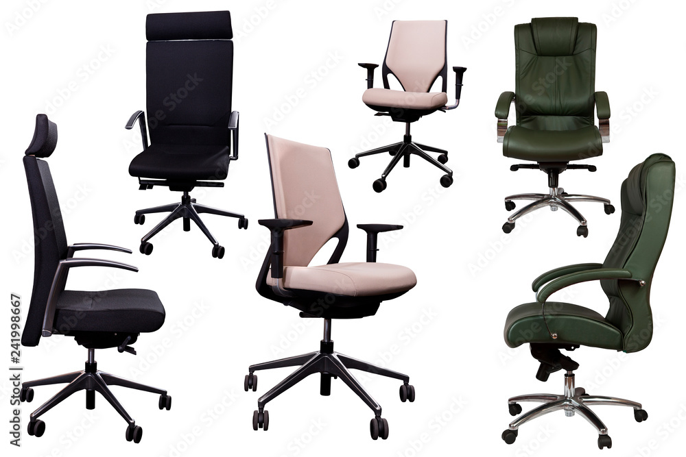 Fototapeta premium Collection of office chairs