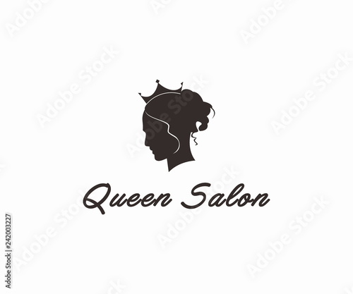 queen beauty salon logo design vector, Salon logo template