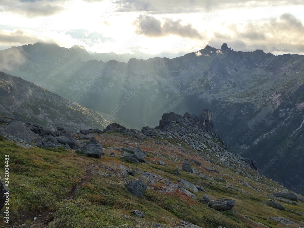 Sundown in the mountains Sundown in the mountains