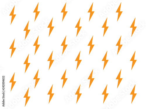 Lightning bolts pattern. Thunder bolt pattern energy lightning vector background