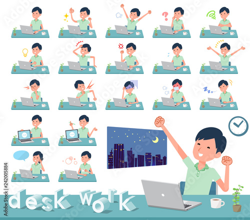 flat type patient men_desk work
