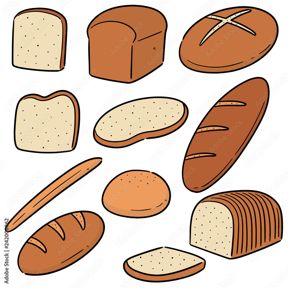 vector set of bread vector set of bread