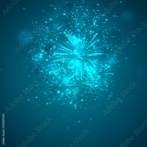 a bright colored energy stream swirling against a dark background.