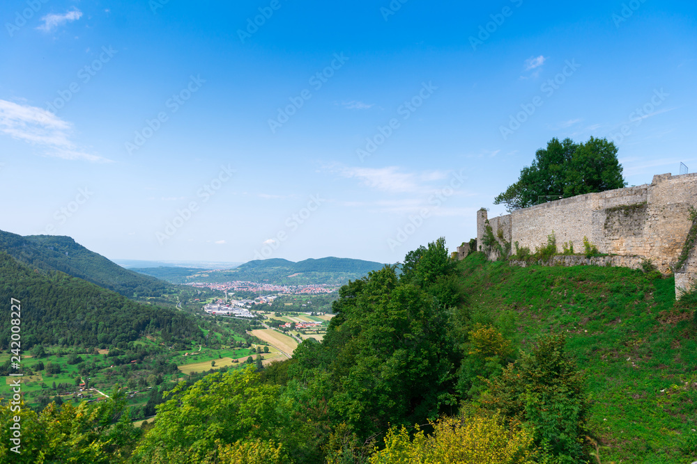 ruin of fortress near bad urach in germany