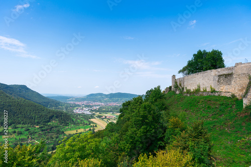 ruin of fortress near bad urach in germany