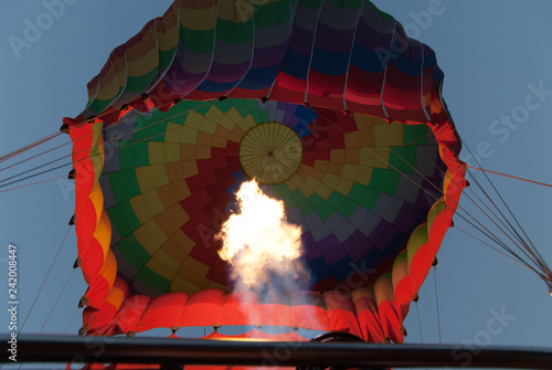 Hot air balloon flying in Laos