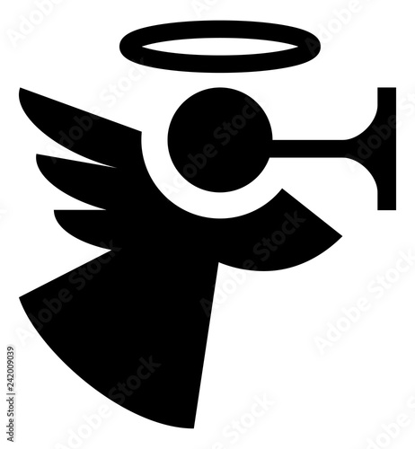 Εκτύπωση καμβά Angel Blowing Trumpet Icon