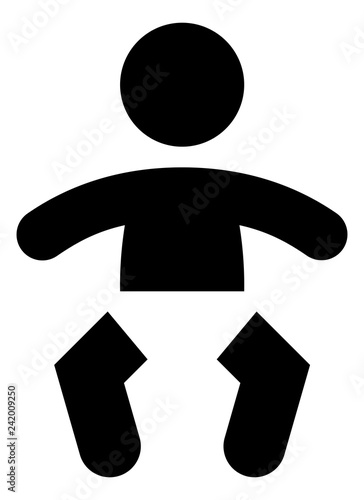 Baby Wearing Diaper Icon