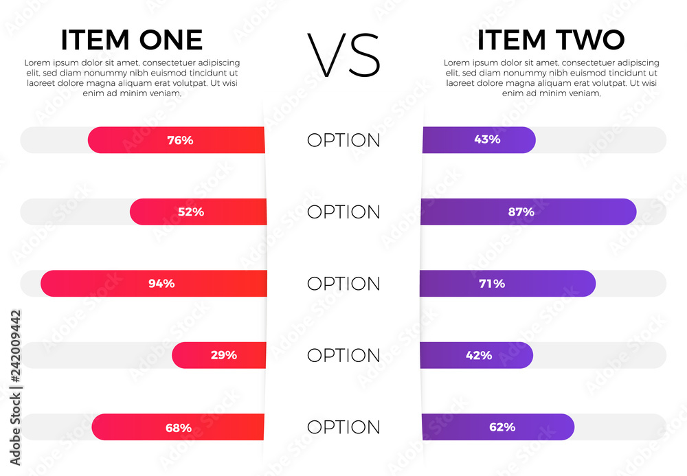 compare infograph  chart