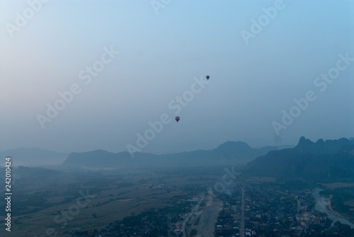Hot air balloon in Laos