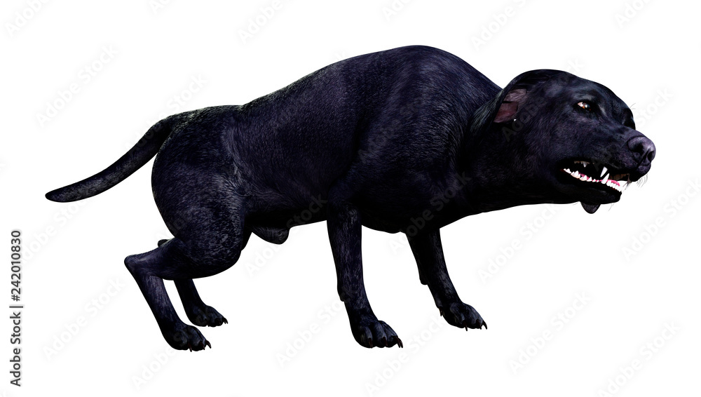 Fototapeta premium 3D Rendering Labrador Dog on White