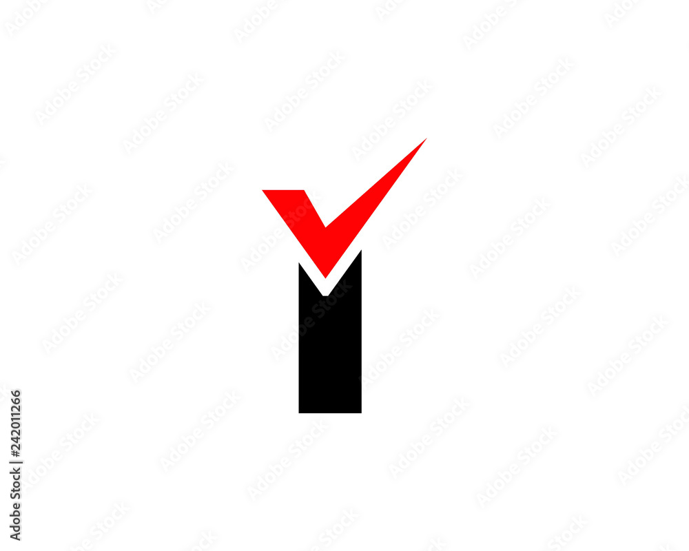 Letter I check mark logo icon design template elements Stock Vector ...