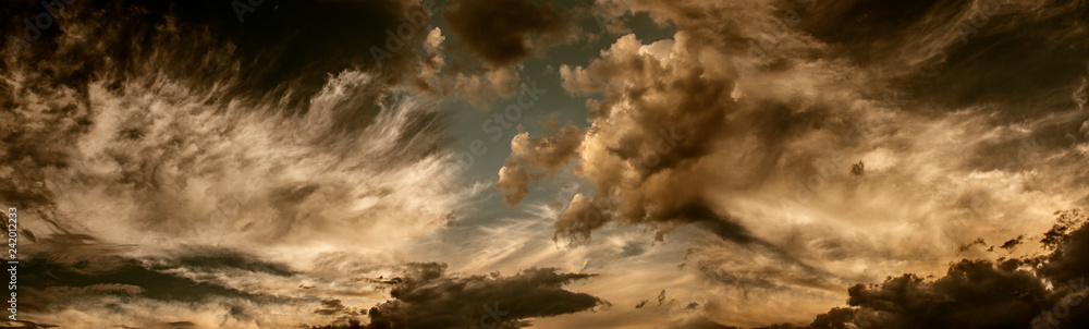 sunset sky with clouds - close up texture