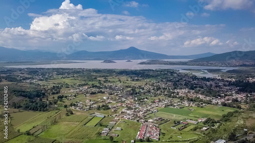 Aerial view of Patzcuaro Michoacan