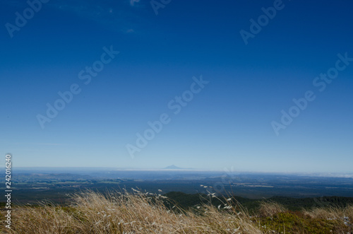 landscape with blue sky and clouds