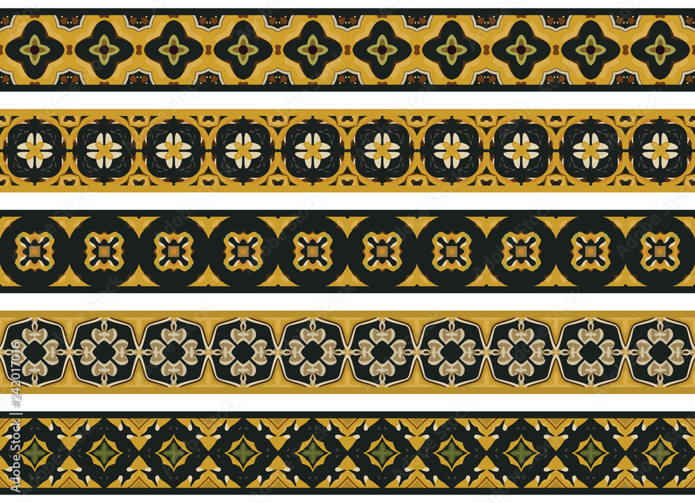 Seamless decorative borders Seamless decorative borders