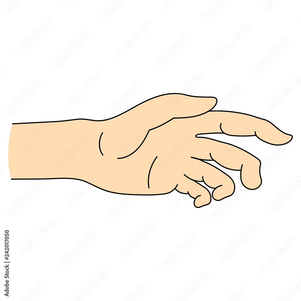 Helping Hand Icon isolated on white background. Part of Body Symbol. Vector illustration for Your Design. Helping Hand Icon isolated on white background. Part of Body Symbol. Vector illustration for Your Design.
