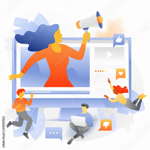 Video Blogger with Followers