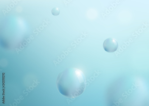 Abstract blue background with liquid fluid for beauty, cosmetic grafic design templates. Vector illustration