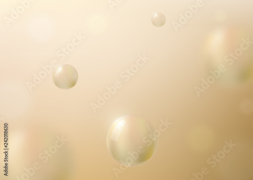 Abstract shiny golden background with liquid fluid for beauty, cosmetic graphic design templates. Vector illustration