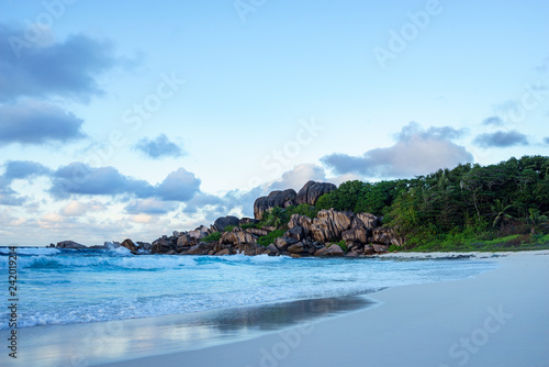 paradise beach on the seychelles, grand anse, la digue 3