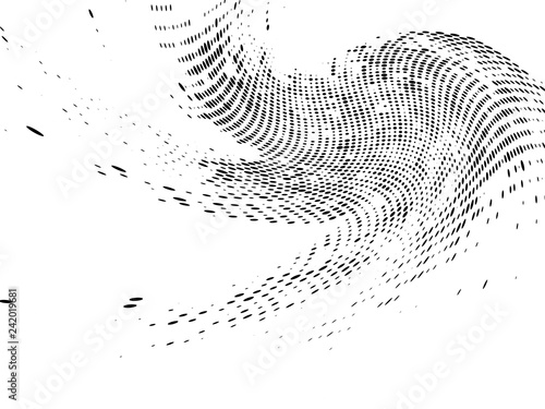 abstract halftone background. curved space