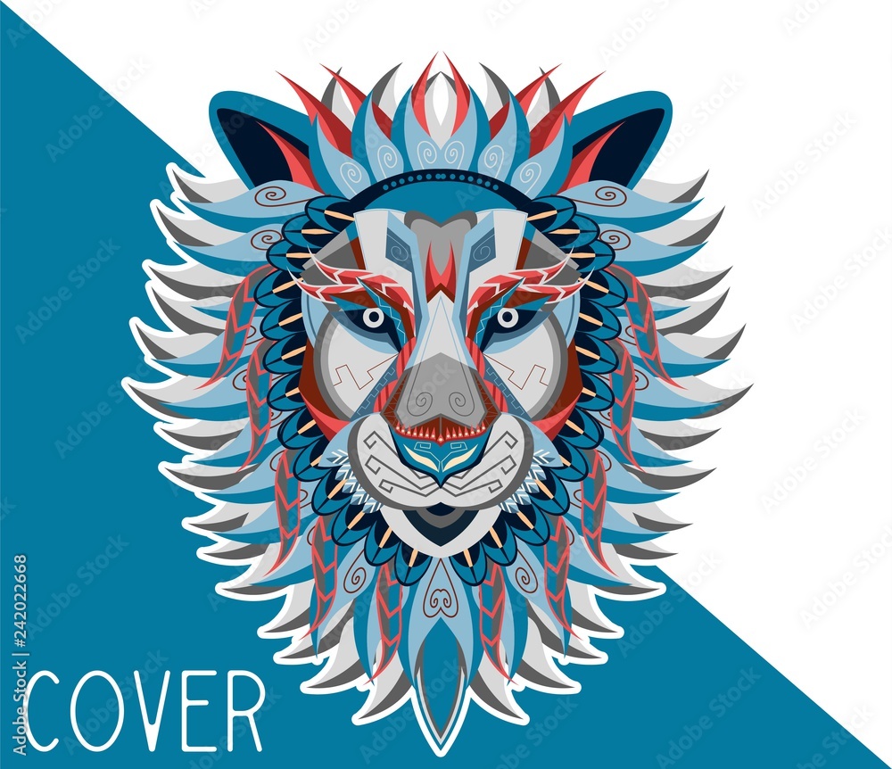 Colorfully Lion. Lion Logo. Creative Artwork - Vector 