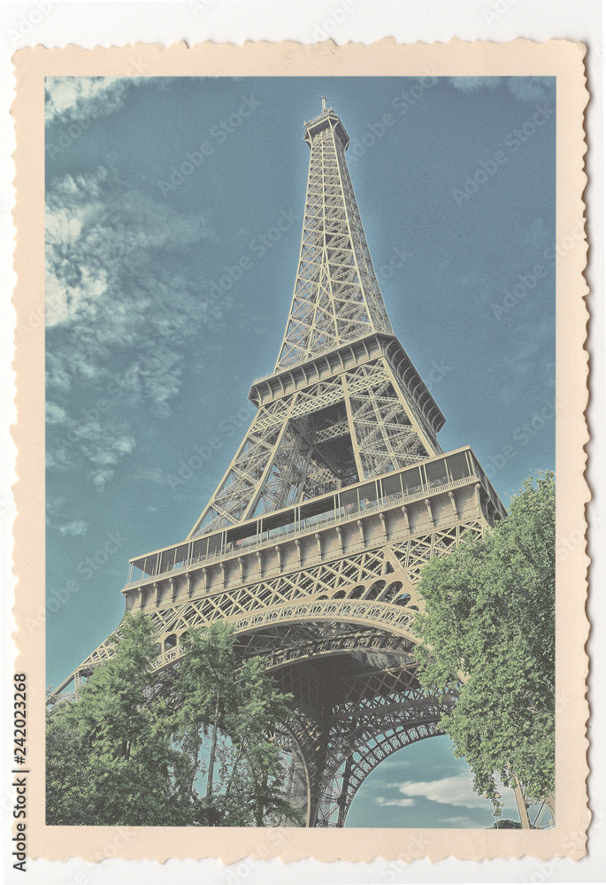 Eiffel Tower - Paris - vintage photograph