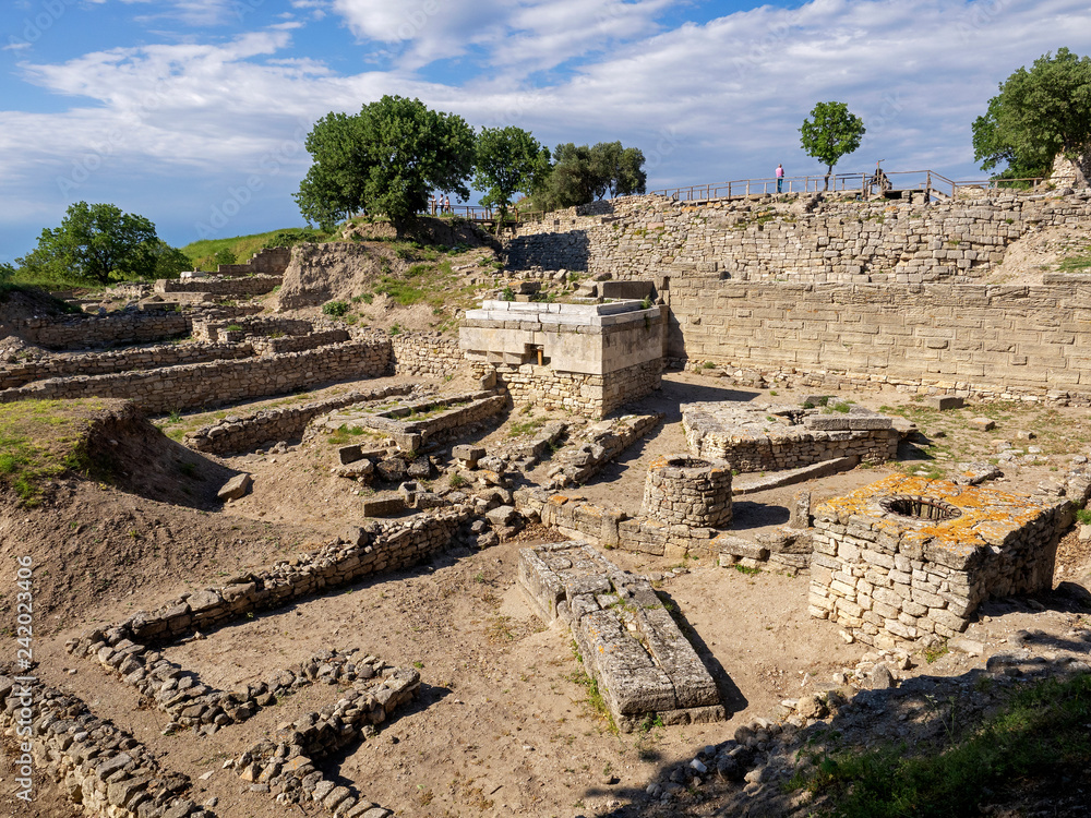 Ruins of ancient Troia city, Canakkale (Dardanelles) / Turkey