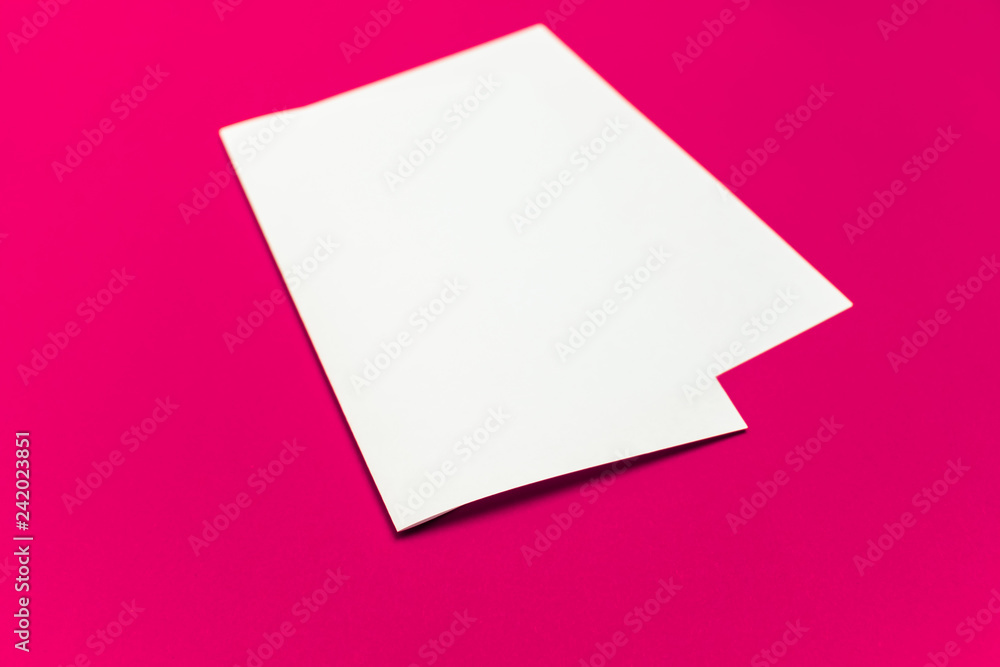 Blank paper sheet on Blank paper sheet on