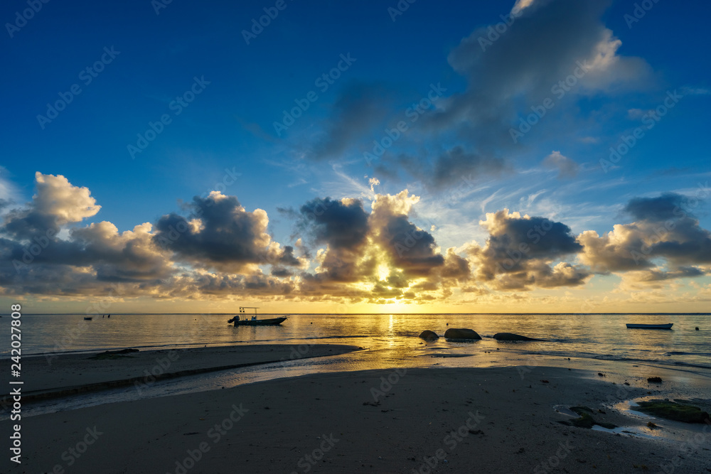 beautiful sunrise on paradise beach, seychelles 10