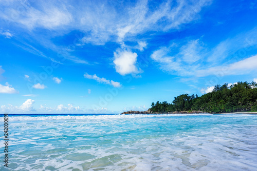 beautiful paradise beach at the police bay, seychelles 17