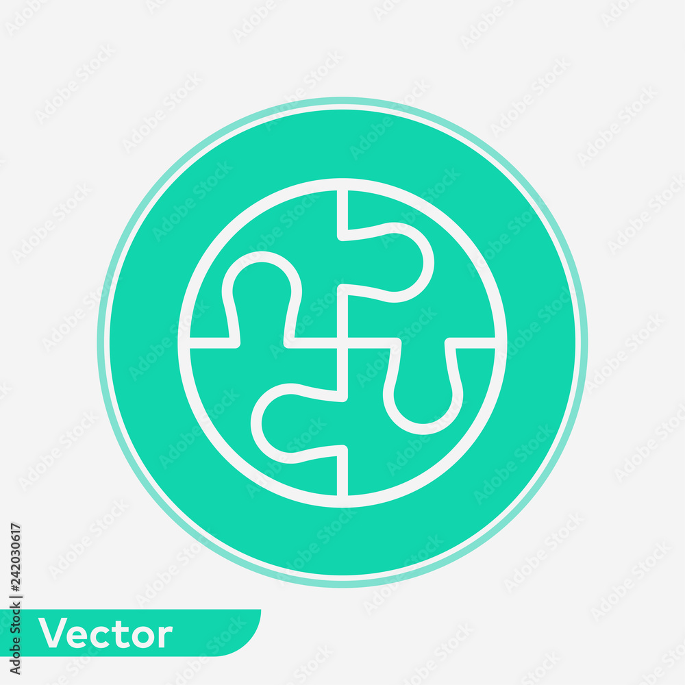 Puzzle vector icon sign symbol Puzzle vector icon sign symbol