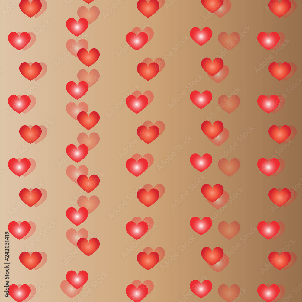 abstract background with red hearts - love theme - Valentines day vector on brown background abstract background with red hearts - love theme - Valentines day vector on brown background