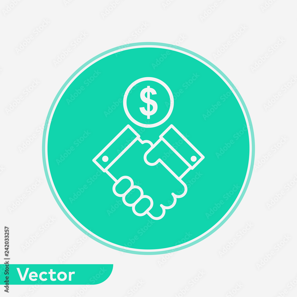 Financial agreement vector icon sign symbol Financial agreement vector icon sign symbol