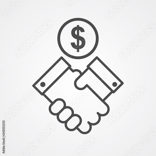 Financial agreement vector icon sign symbol