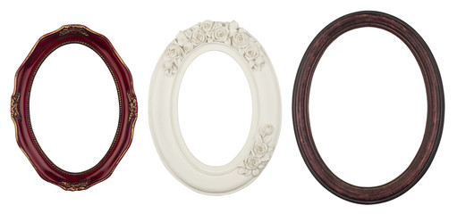 vintage wood picture round frame collection