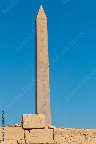 Large obelisk in Karnak temple in Luxor, Egypt