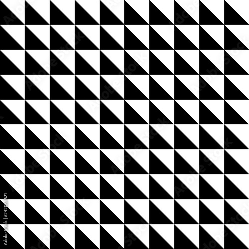 Black and white triangle background, texture, pattern