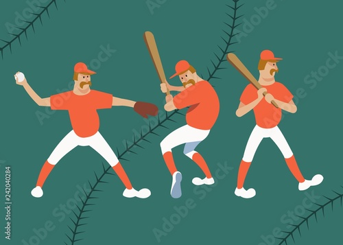 baseball player in various poses