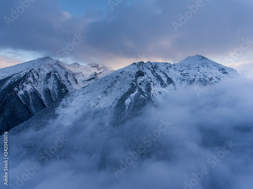 Mountains in Aragnouet, Hautes-Pyrenees, Occitanie, France