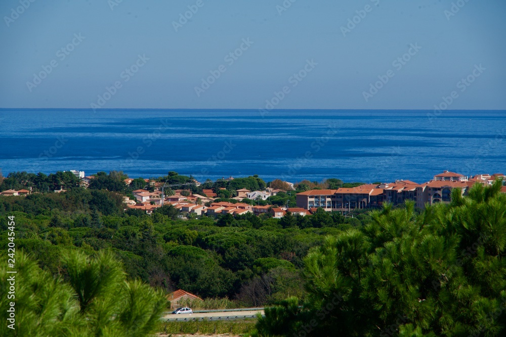 Village at the blue ocean