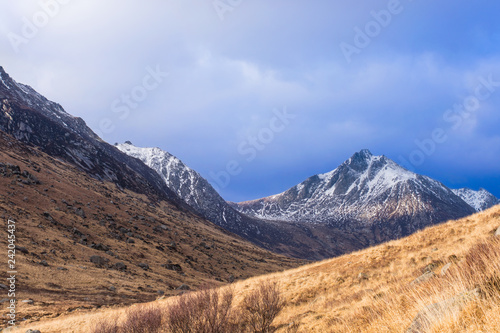 Goatfell Mountain on Isle of Arran Covered in Snow